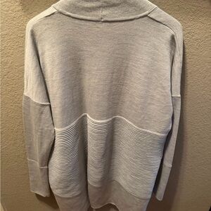 lululemon Merino Wool Open Front Cardigan Sweater Light Blue Size 8 Like New